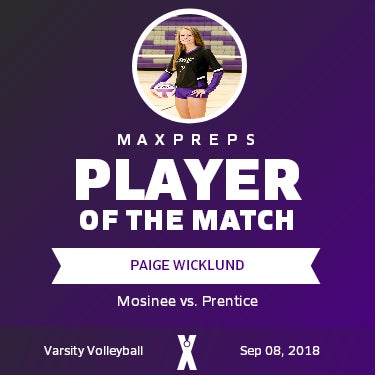 #2 Paige Wicklund Player of the Game badge