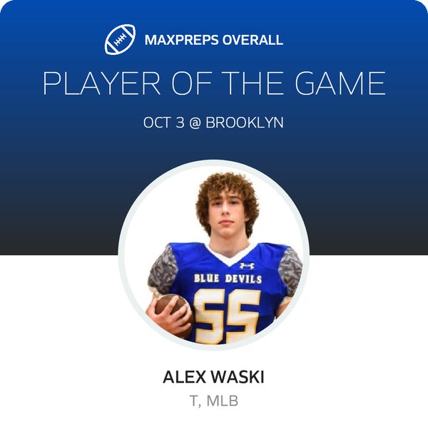 #55 Alex Waski Player of the Game badge