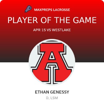 #27 Ethan Genessy Player of the Game badge