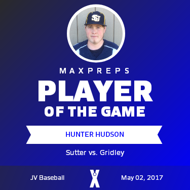 #25 Hunter Hudson Player of the Game badge