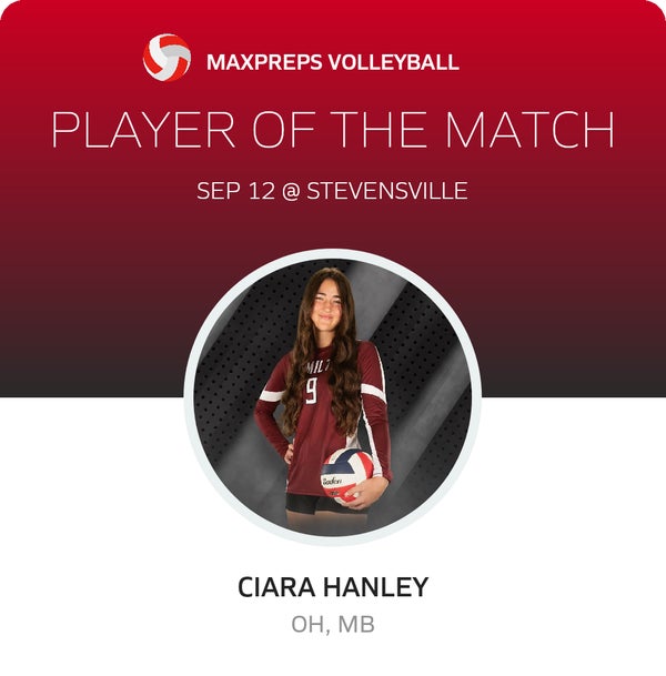 #9 Ciara Hanley Player of the Game badge
