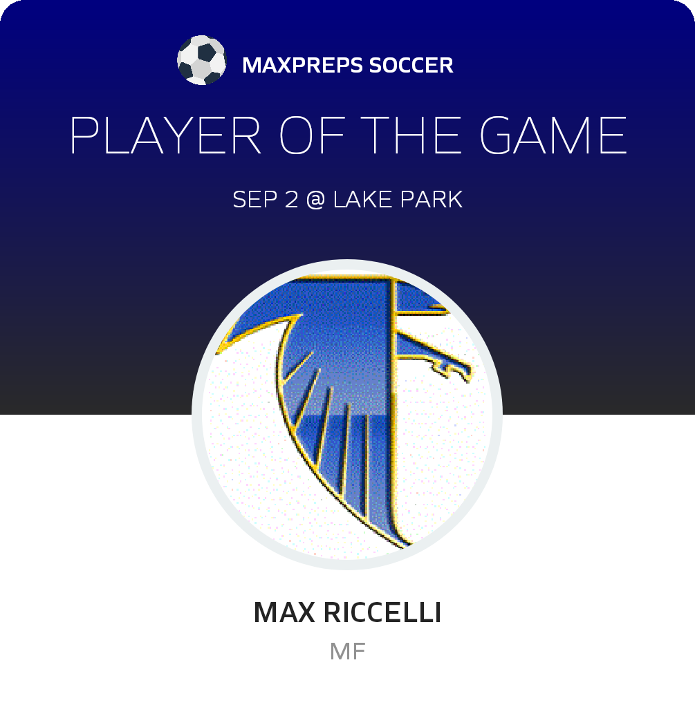 #22 Max Riccelli Player of the Game badge