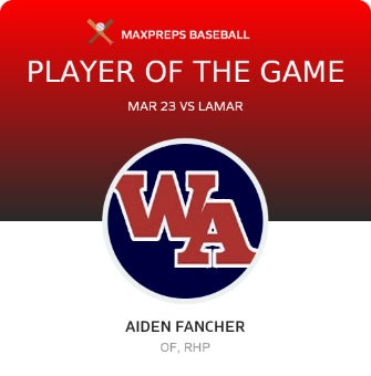 #2 Aiden Fancher Player of the Game badge