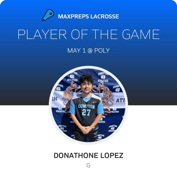 #27 Donathone Lopez Player of the Game badge