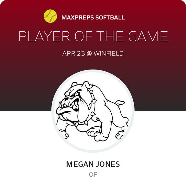 #00 Megan Jones Player of the Game badge