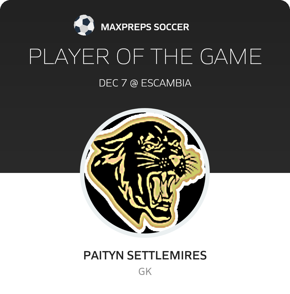 #00 Paityn Settlemires Player of the Game badge