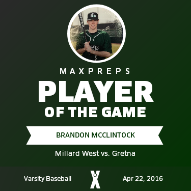 #8 Brandon McClintock Player of the Game badge