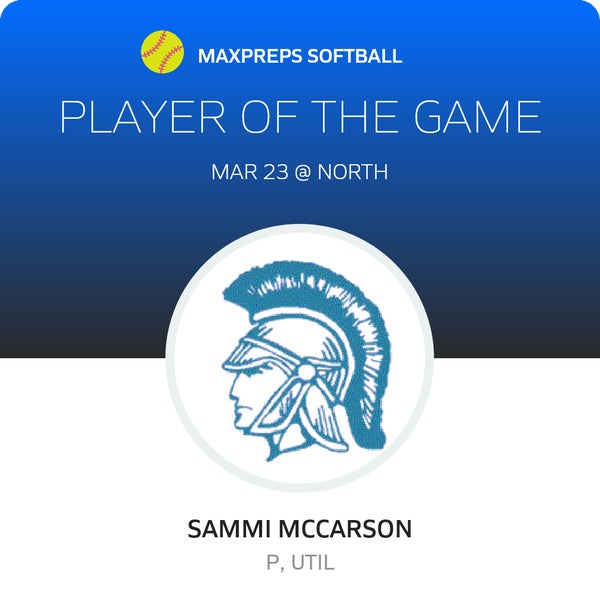 #12 Sammi McCarson Player of the Game badge