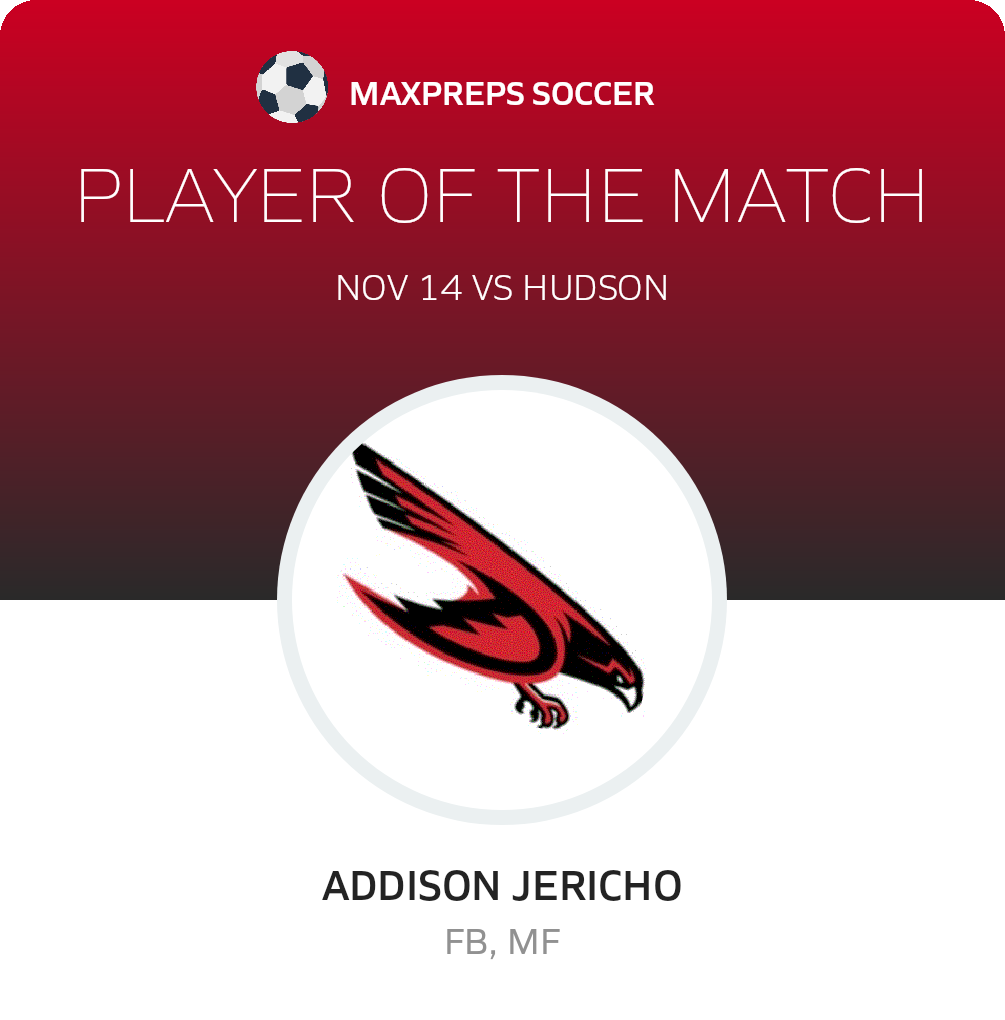 #21 Addison Jericho Player of the Game badge