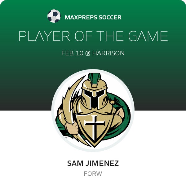 #9 Sam Jimenez Player of the Game badge