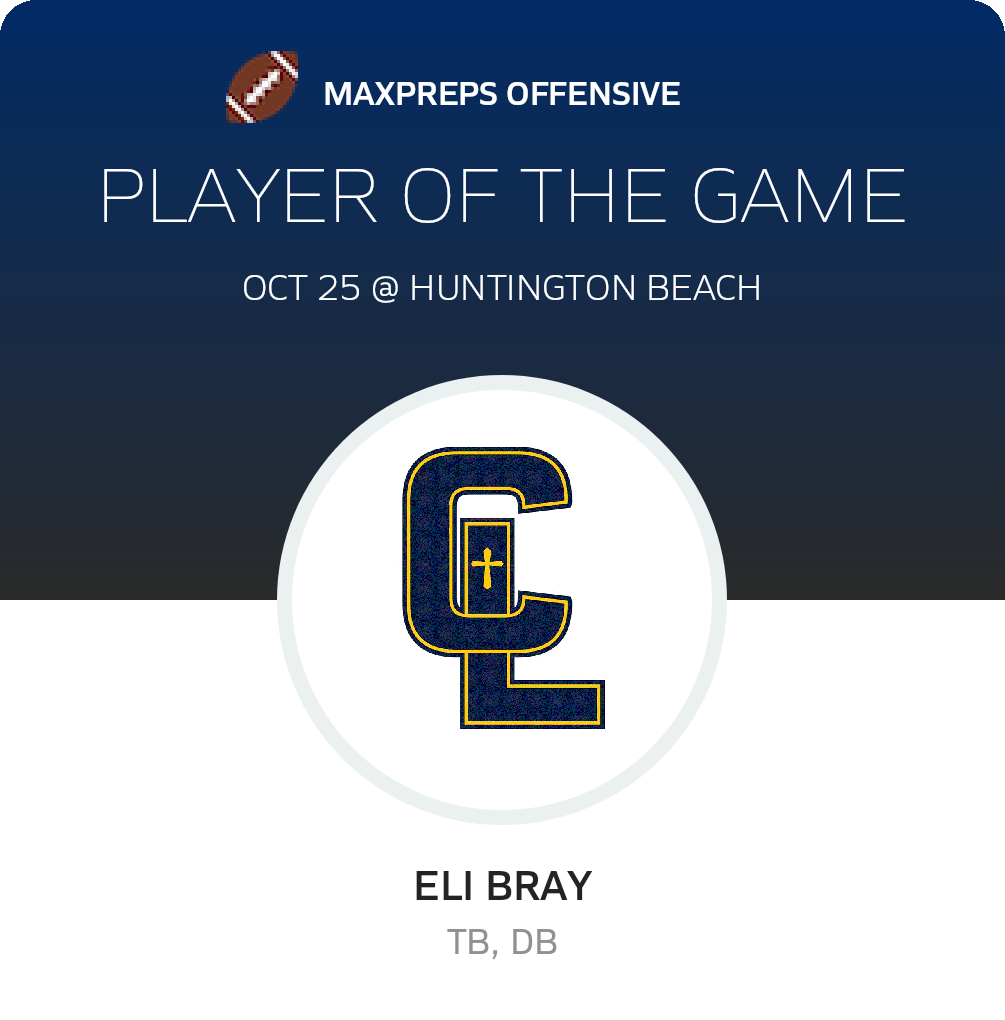 #24 Eli Bray Player of the Game badge