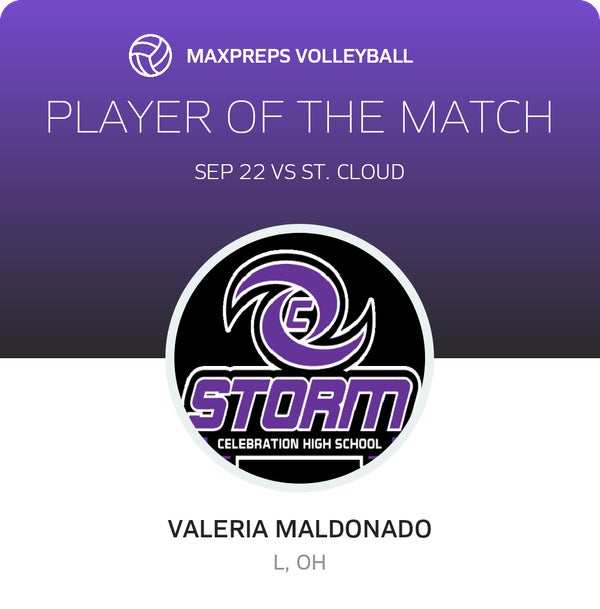 #28 Valeria Maldonado Player of the Game badge