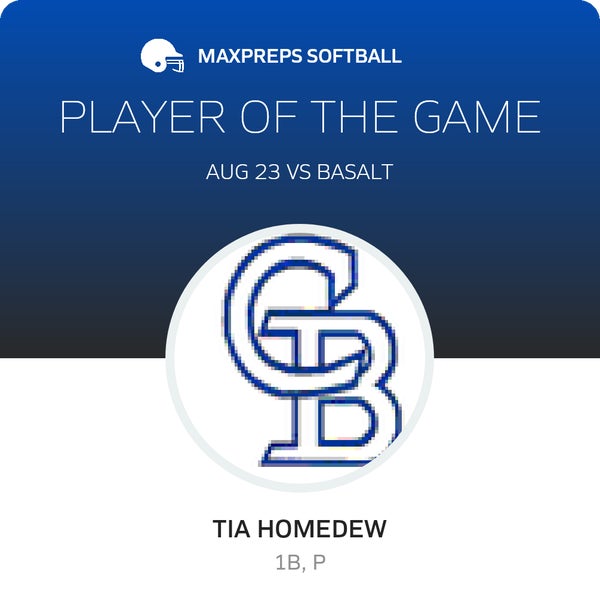 #20 Tia Homedew Player of the Game badge