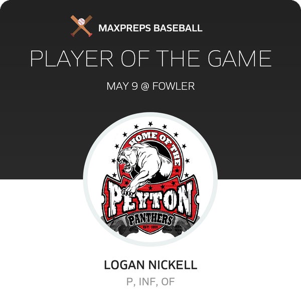 #14 Logan Nickell Player of the Game badge