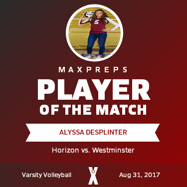 #5 Alyssa Desplinter Player of the Game badge