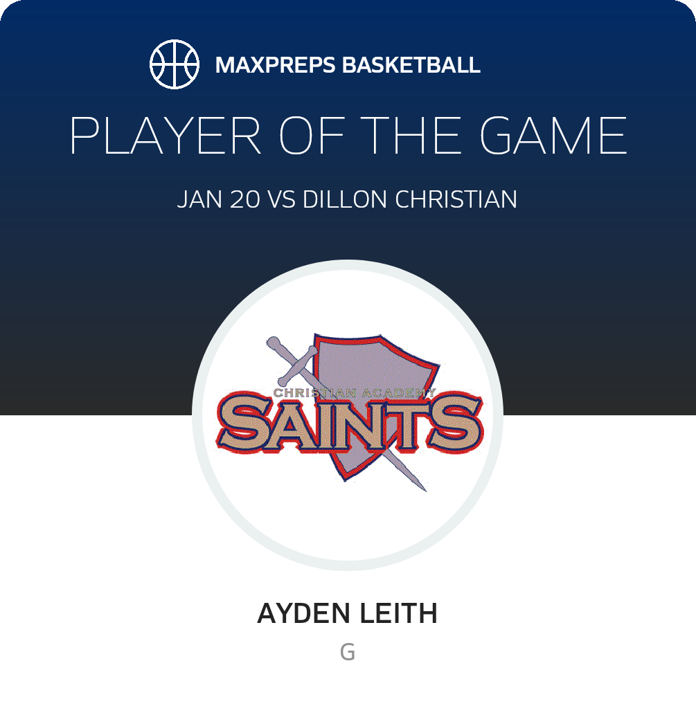 #22 Ayden Leith Player of the Game badge