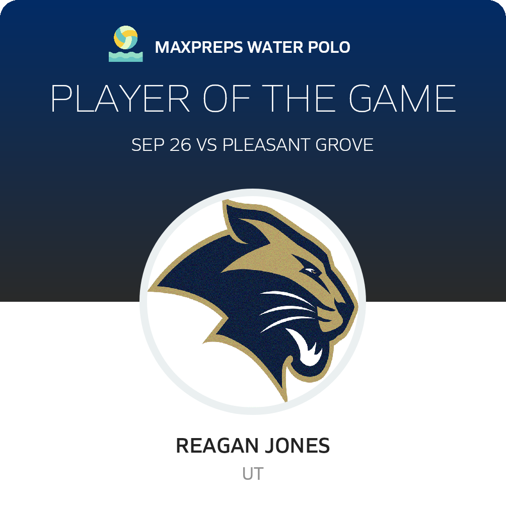 #6 Reagan Jones Player of the Game badge