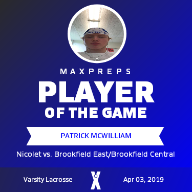 #23 Patrick McWilliam Player of the Game badge