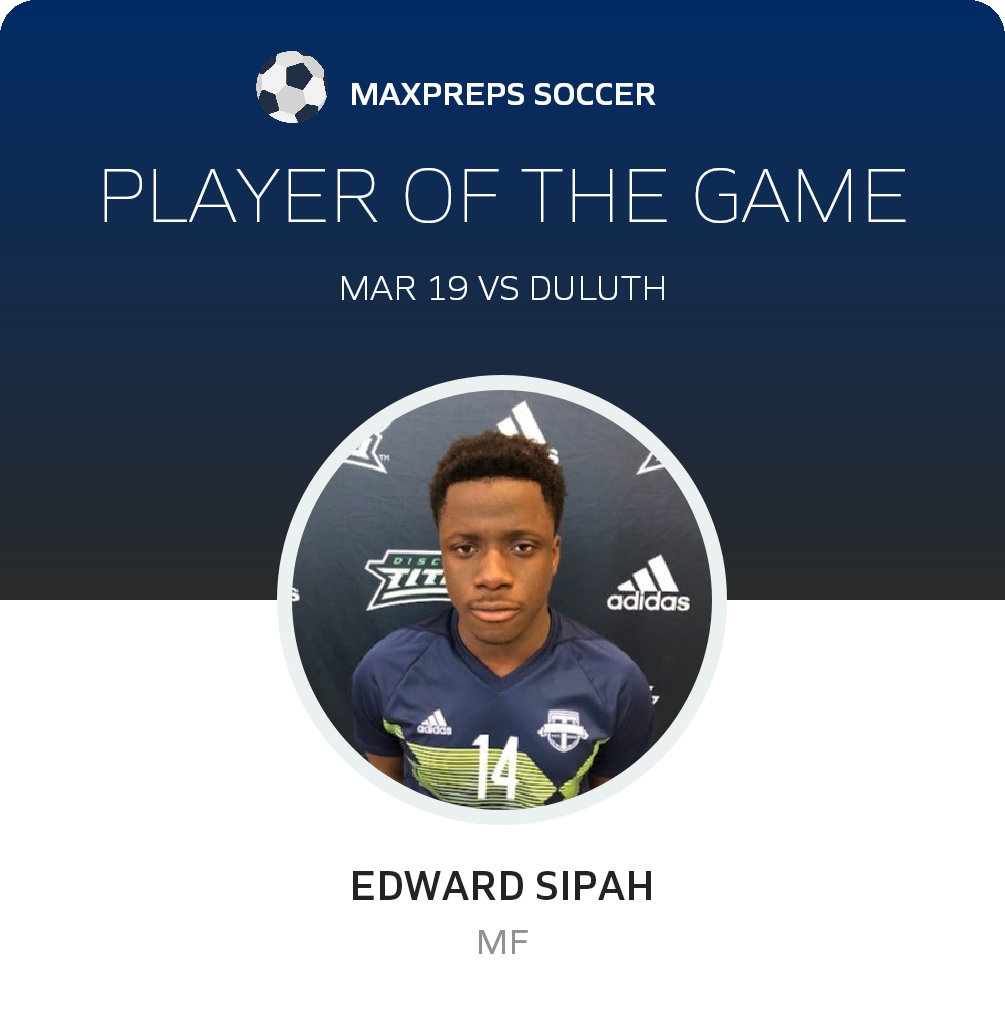 #14 Edward Sipah Player of the Game badge