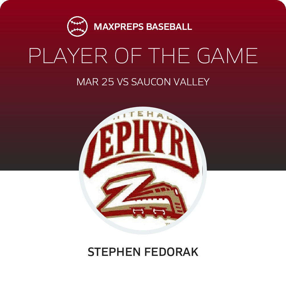 #5 Stephen Fedorak Player of the Game badge