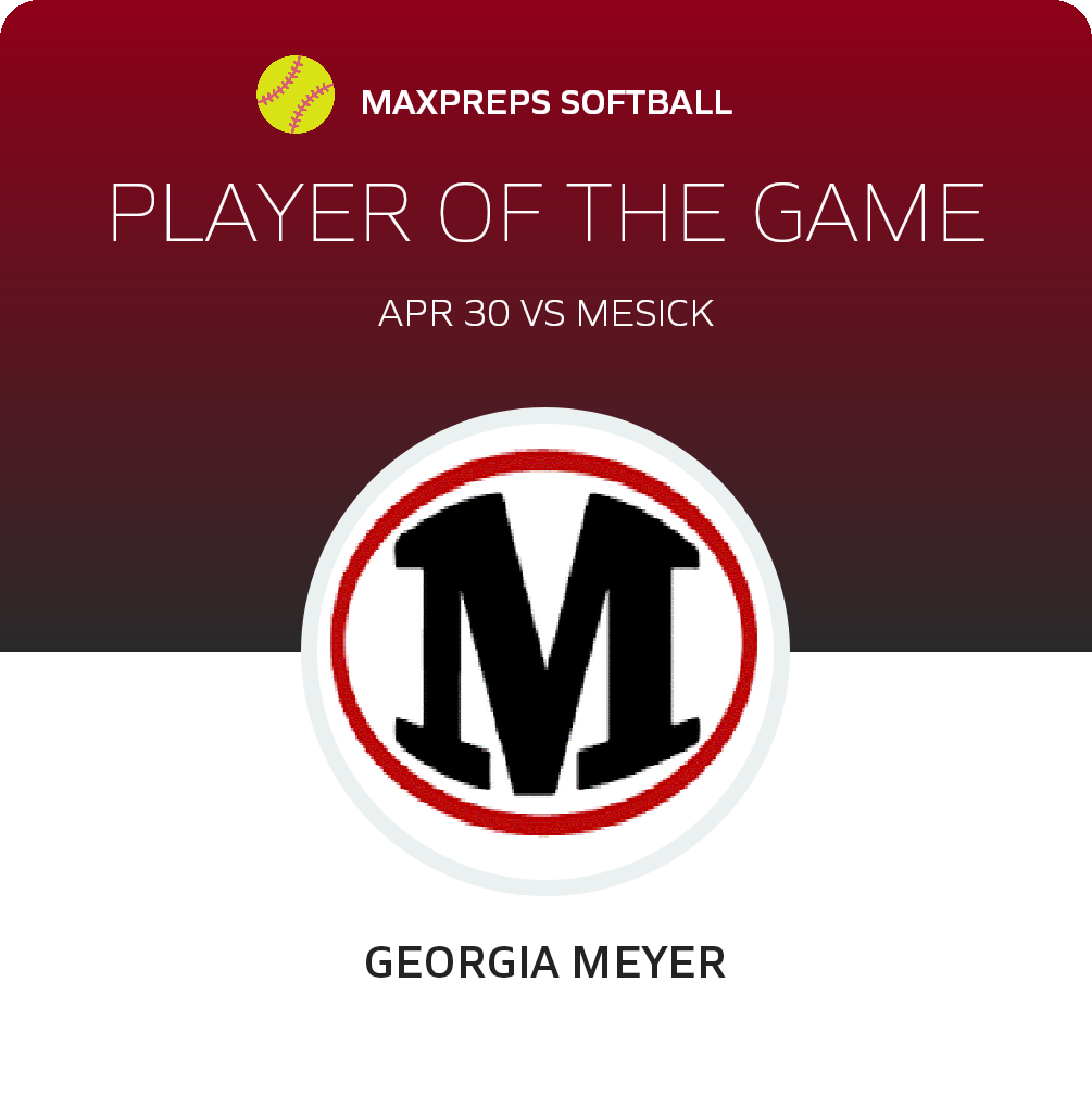 #13 Georgia Meyer Player of the Game badge