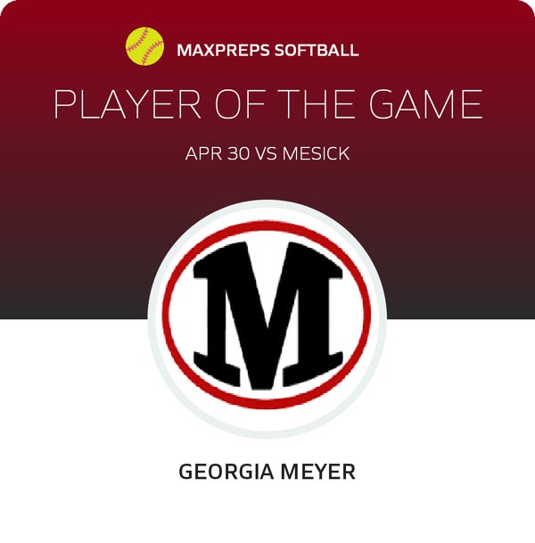 #13 Georgia Meyer Player of the Game badge