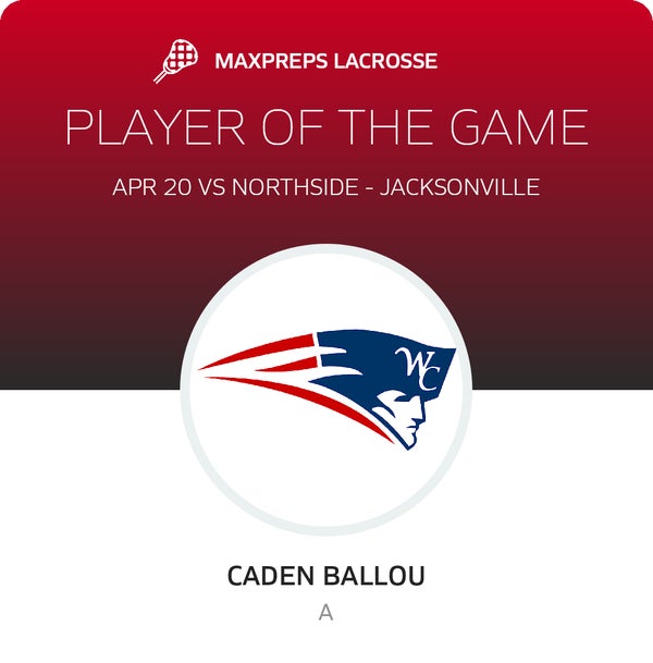 #11 Caden Ballou Player of the Game badge