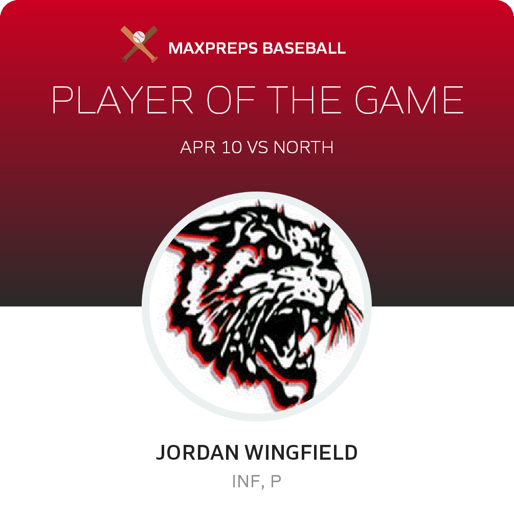 #25 Jordan Wingfield Player of the Game badge