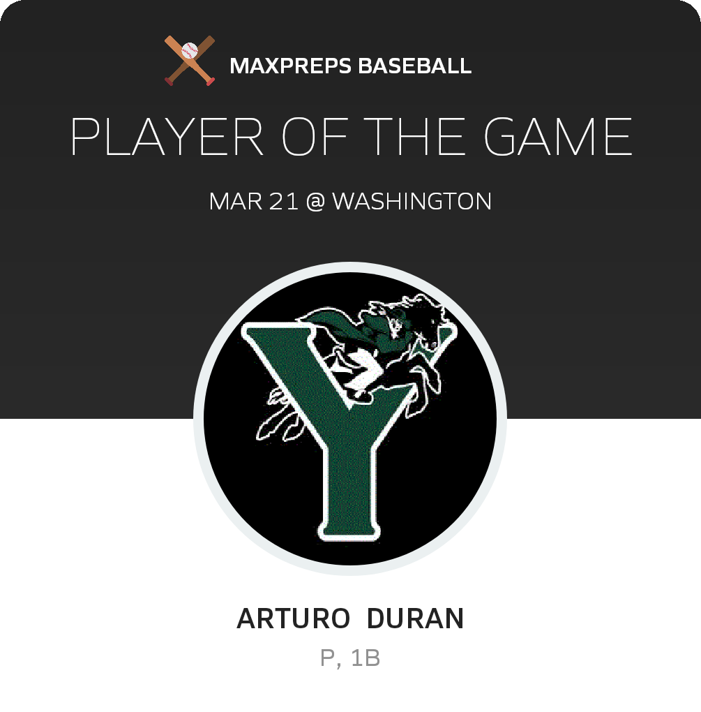 #5 Arturo  Duran Player of the Game badge