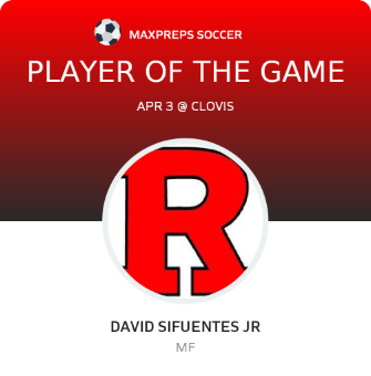 #10 David Sifuentes Jr Player of the Game badge