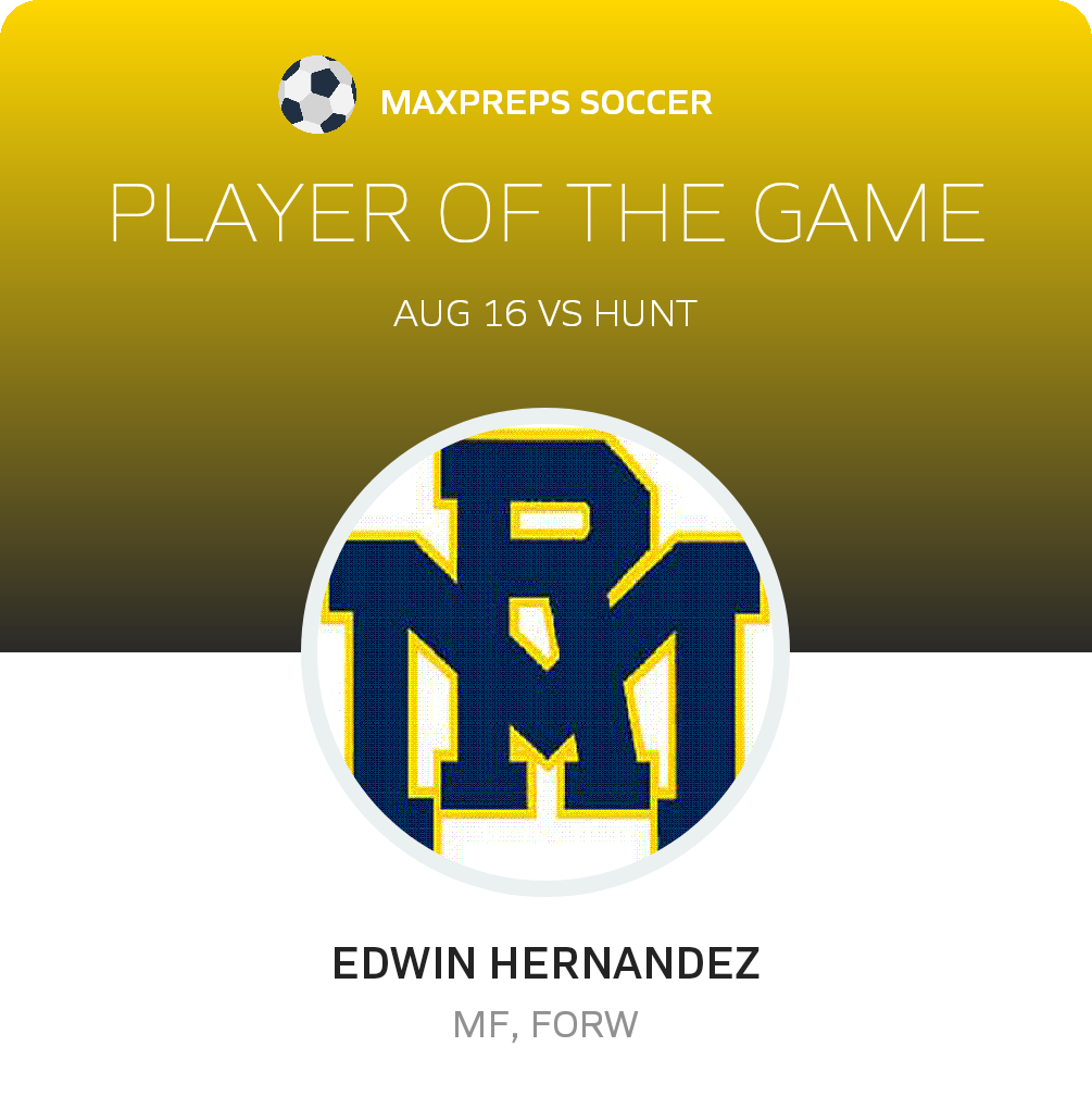 #9 Edwin Hernandez Player of the Game badge