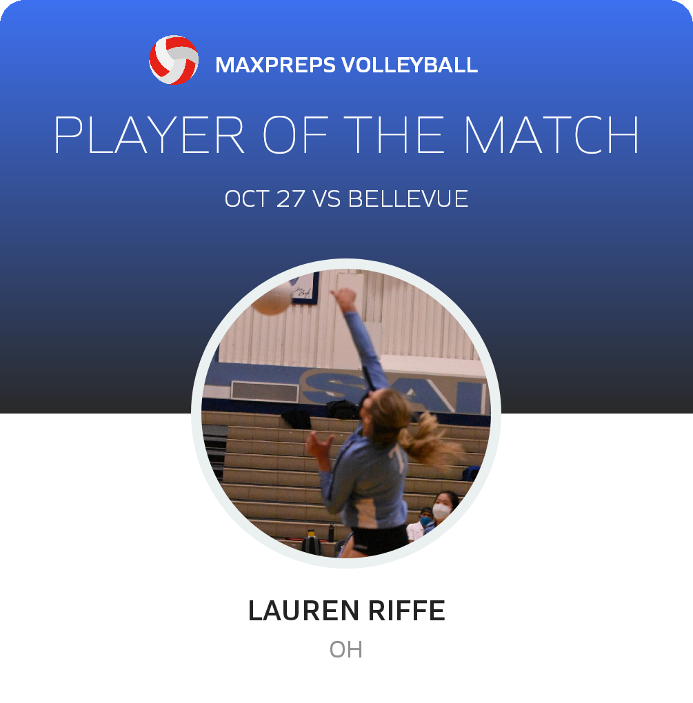 #7 Lauren Riffe Player of the Game badge