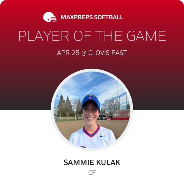 #00 Sammie Kulak Player of the Game badge