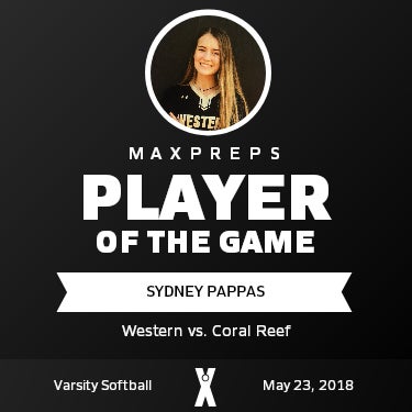 #13 Sydney Pappas Player of the Game badge