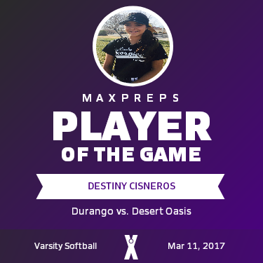 #13 Destiny Cisneros Player of the Game badge