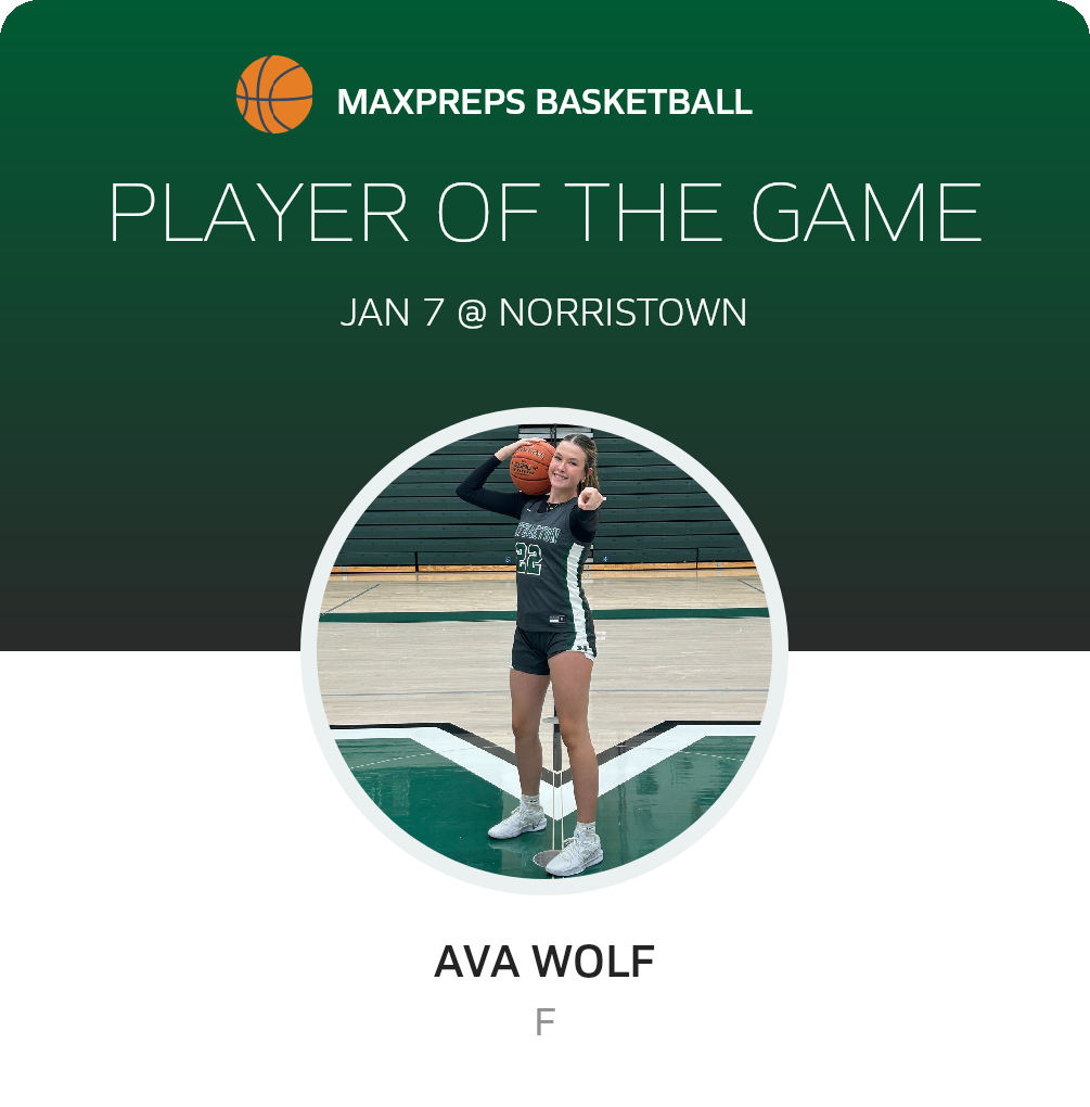 #22 Ava Wolf Player of the Game badge