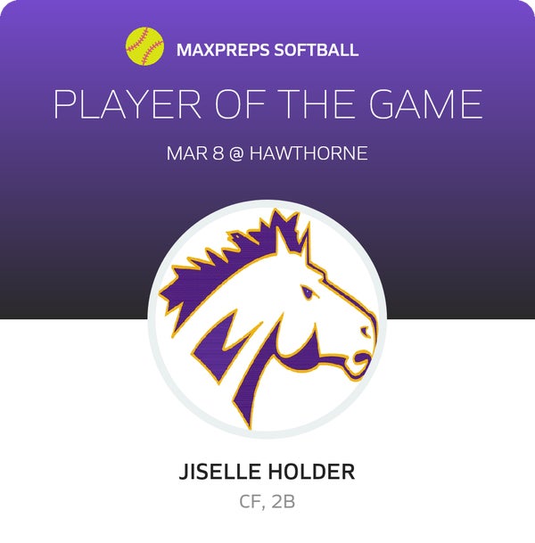 #10 Jiselle Holder Player of the Game badge