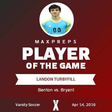 #33 Landon Turbyfill Player of the Game badge