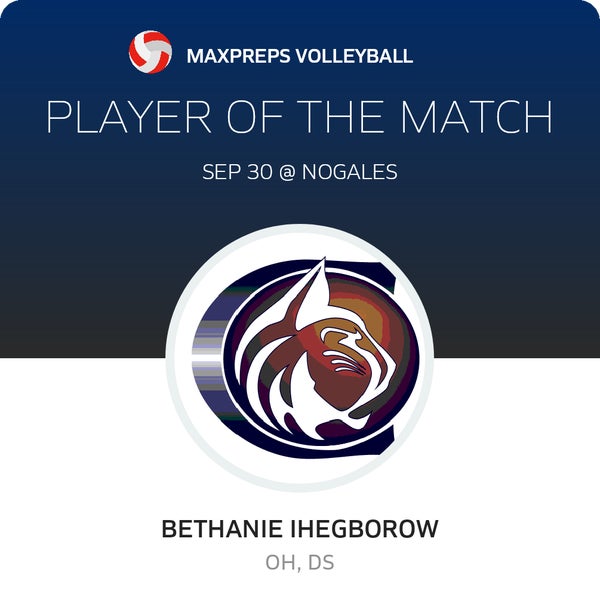 #11 Bethanie Ihegborow Player of the Game badge