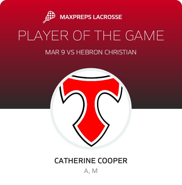 #15 Catherine Cooper Player of the Game badge