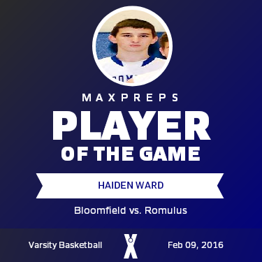 #15 Haiden Ward Player of the Game badge