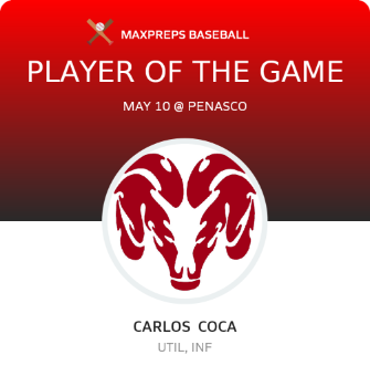 Carlos  Coca Player of the Game badge
