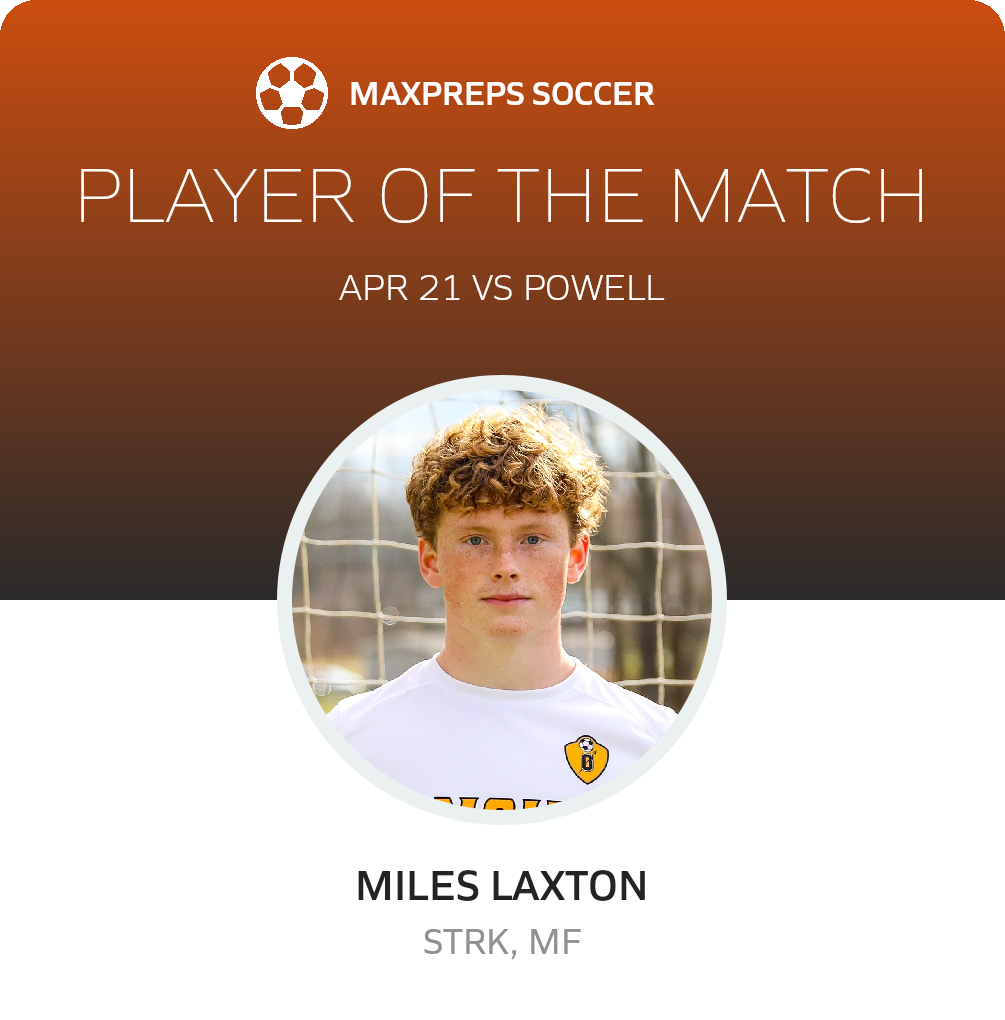#10 Miles Laxton Player of the Game badge
