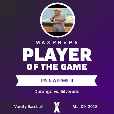 #5 Irvin Weems III Player of the Game badge