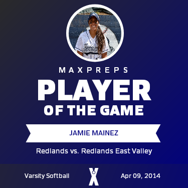 #15 Jamie Mainez Player of the Game badge