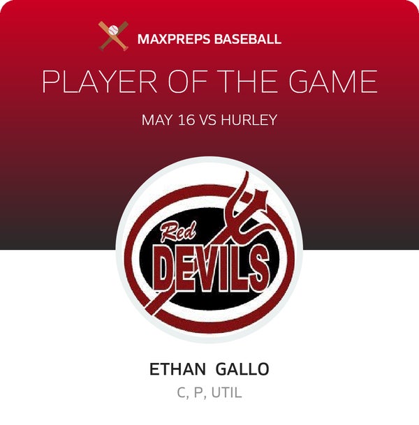 #34 Ethan Gallo Player of the Game badge