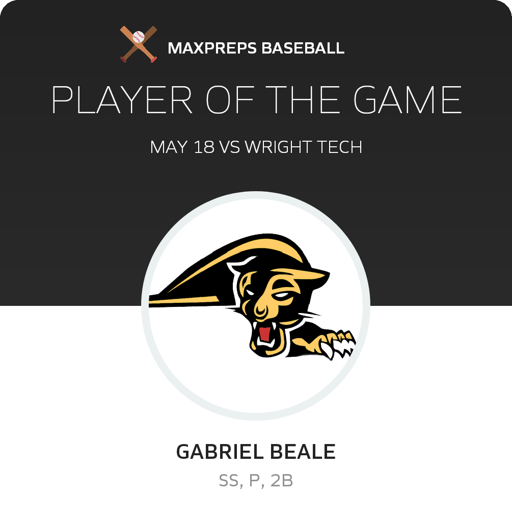 #16 Gabriel Beale Player of the Game badge