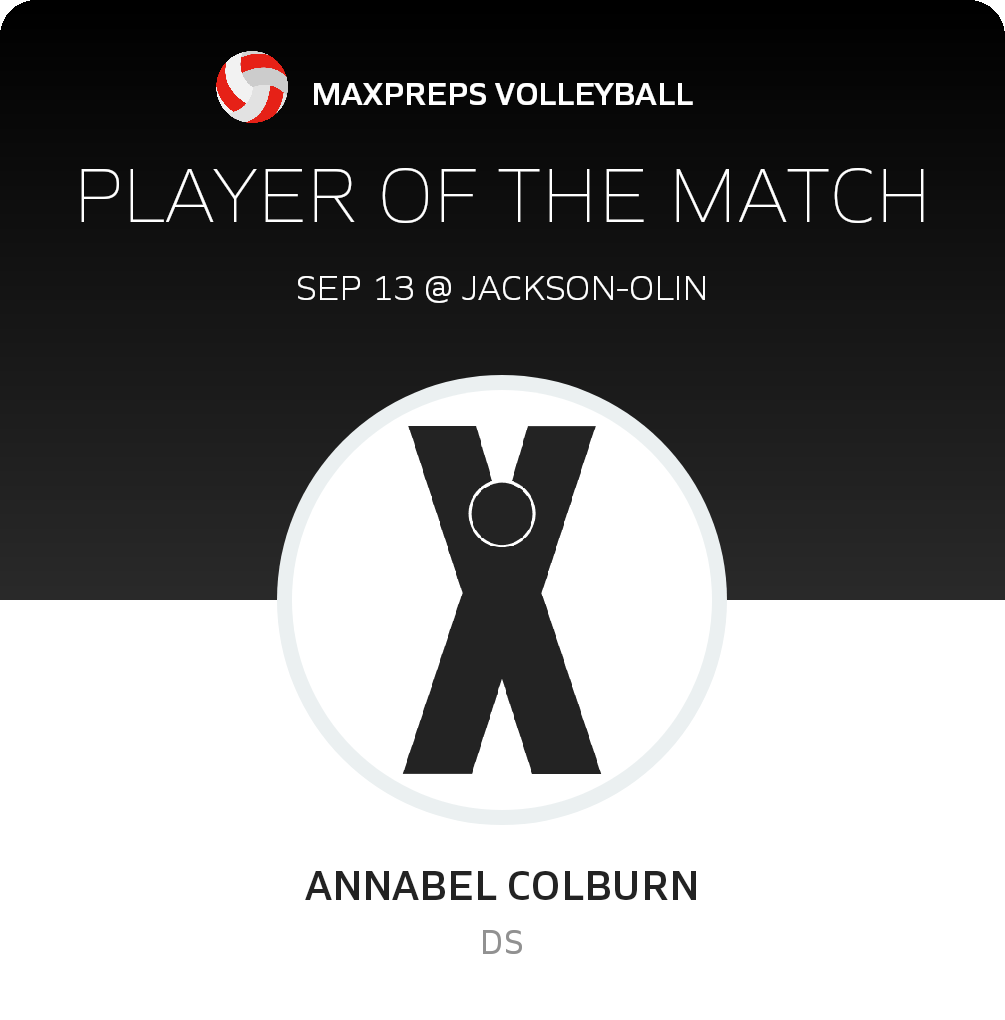 #6 Annabel Colburn Player of the Game badge