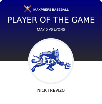 #3 Nick Trevizo Player of the Game badge