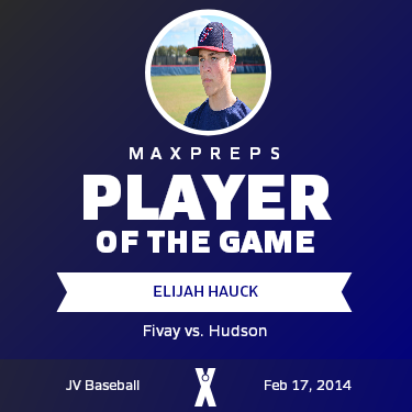 #13 Elijah Hauck Player of the Game badge